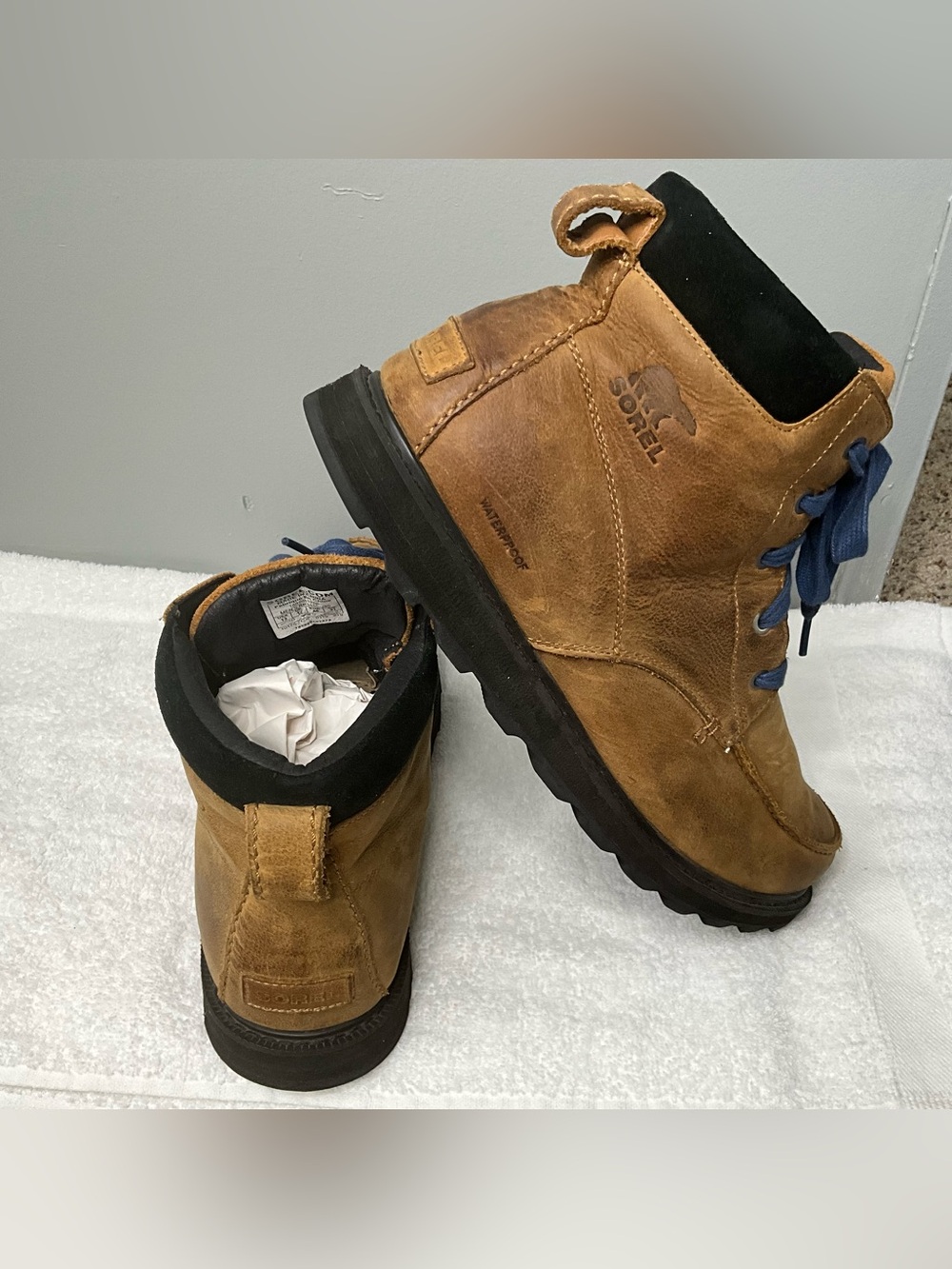 Sorel Men's Tan/Brown Leather Waterproof Hiking Boots
